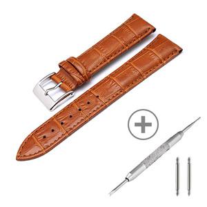 [타임뷰] 스퀘어버클 가죽시계밴드 시계줄 라이트카키 12mm 14mm 16mm 18mm 20mm 22mm