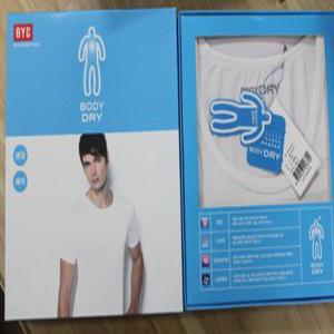 1 장 BYC 남자 BODY DRY 쿨 냉감 백색 반팔 기능성   95 - 115 120 호  갱수네 비와이씨 남자 신사 난닝구