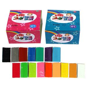 칼라 고무찰흙 20개입 1박스