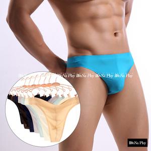 남성 컬러 누디 실크 T팬티 무봉제 심리스 섹시 티팬티 태닝 속옷 헬스팬티