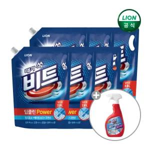 비트 딥클린 액체 세탁세제 2L 리필x6개 + 비트 찌든때제거 500ml x 1개