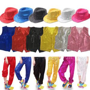 스팽글 반짝이 의상 조끼 바지 모자 파티 행사 단체