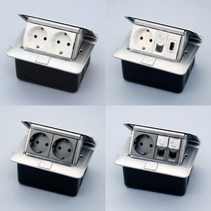 르그랑 220V 플로어 실버 팝업 빌트인 바닥 가구 매입 USB 인터넷 콘센트 아울렛 박스