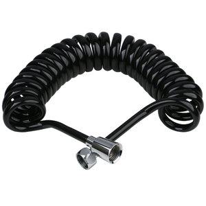 5M 블랙 스프링호스 변기청소 화장실청소 욕실 코일호스 꼬부리 호수