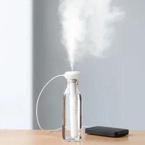 생수병 가습기 생수 가습기 미니 휴대용 사무실 페트병 스틱 도넛 USB +추가필터(롱필터 4개))