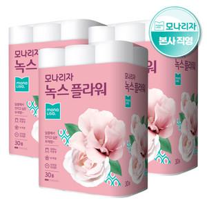 모나리자 녹스 플라워 40M*30롤 3팩 총90롤 화장지