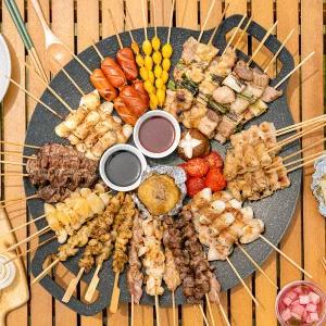 고우하 프리미엄 모듬 24꼬치 800g 바베큐세트 캠핑세트