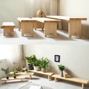 국산 원목 화분진열대 화분 받침대 인테리어 정리대