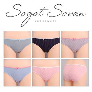 여성 주니어 면스판 미디 삼각팬티세트 큐티(5매) 학생속옷 여자 요일팬티