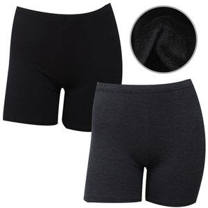 빅사이즈 L-XXL 융 밍크 기모 스판 여성 학생 교복 치마 데일리 이너 속바지 3부