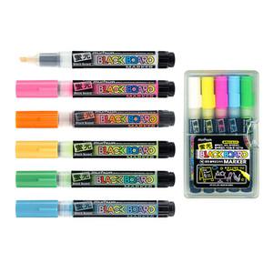 문화 블랙 보드 마카 5색 세트 네온 칠판 유리 보드펜