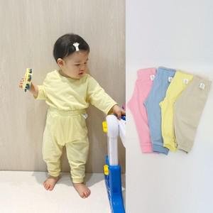 유아 아기 무지 싱글 실내복 내의 바지 면100
