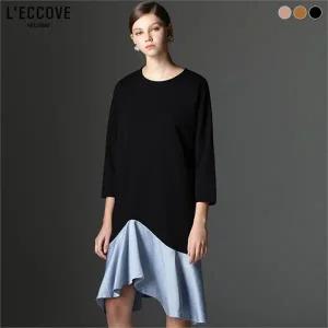 [하프클럽/]로코코 프릴 콤비 원피스