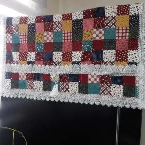 컨츄리 냉장고커버 양문형 대형 냉장고커버 주방데코 주방패브릭 2컬러