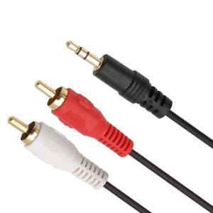 스테레오 3.5파이 3.5mm AUX 오디오 음성 출력 2RCA 숏 케이블 TV 앰프