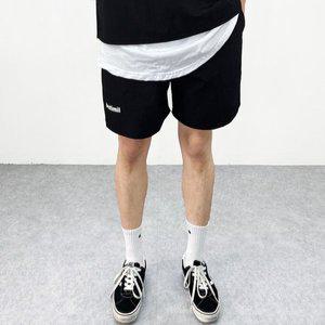 [엠클로] 남자 ONL 시그니처 레터링 바람막이 기본 밴딩 트레이닝 숏 반바지 2컬러