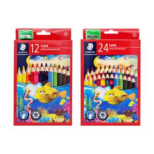 스테들러 루나 점보 코끼리 굵은 색연필 12색 24색 연필깎이 포함