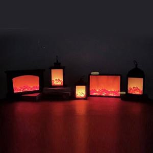 불멍 불타는 장작 무드등 벽난로 모닥불 캠핑 조명