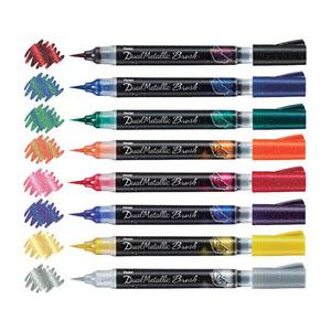 officeseller 펜텔 듀얼 메탈릭 브러쉬 (XGFH) 1자루