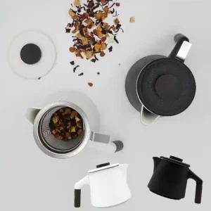 고원 계수나무 티포트 450ml 도자기 티팟+차거름망