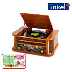 (포토상품평 이벤트) 인켈 IK-A2080LP 블루투스 턴테이블 CD 플레이어 오디오