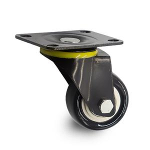소형 우레탄 흑색 6.35cm 회전형 바퀴 캐스터