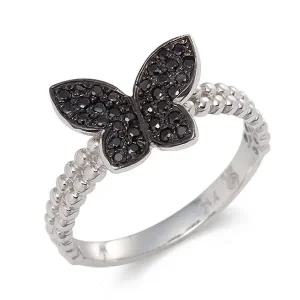 14K 블랙 나비 반지 NPR18951