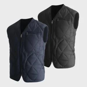 V넥 깔깔이 경량패딩조끼