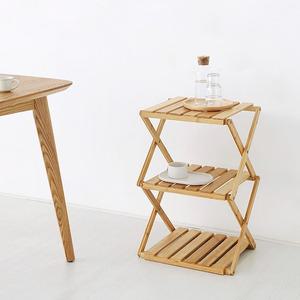 마켓비 JAWAL 선반 415 좁은 3단 대나무 ,1개