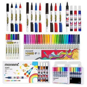 모나미 유성매직 네임펜 보드마카 매직 6색 8색 12색 24색 세트 단색