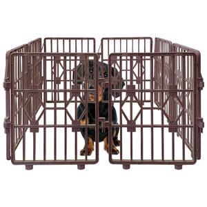 내품애 강아지 울타리 펜스 철장 브라운 8p