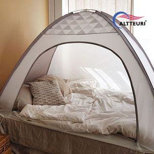 [NS홈쇼핑]트리플 원터치 난방텐트 그레이 싱글용/방한텐트 침대텐트 보온텐트 실내텐트 수면텐트 겨울..