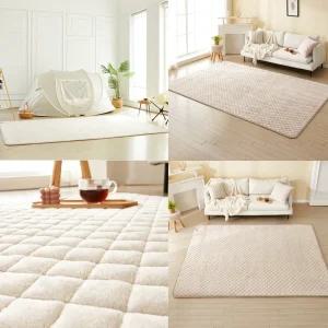 더안 캠핑용 탄소매트 특대형(240/260/280/300) EMF 극세사 베이지 전기요 전기매트 타이머 분리난방