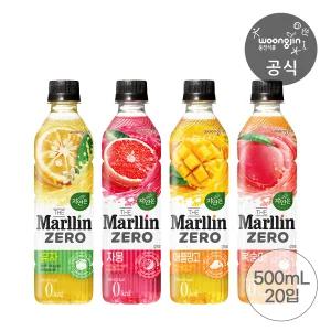 [신제퓸 유자 출시!]자연은 더말린 제로 4종 500mL 20개 택2(유자,자몽,애플망고,복숭아)