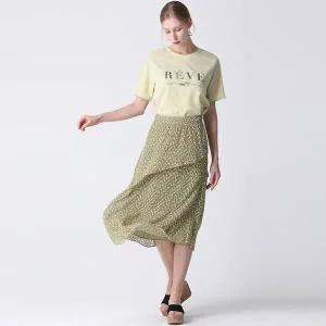 [하프클럽/]앨리스 언밸런스 도트 플레어 스커트