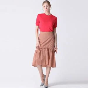 [하프클럽/]언밸런스 셔링 플레어 스커트