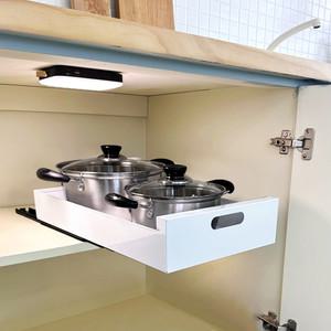 슬라이딩 주방선반 레일선반 싱크대 하부장 정리대