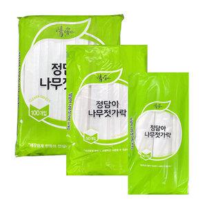 정담아 나무젓가락 30개 50개 100개 일회용젓가락 업소용