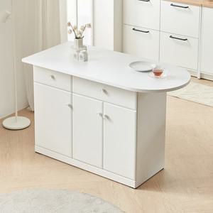 보루네오 마르체 크리미 주방수납장 홈바 아일랜드 식탁 1300 BMF009