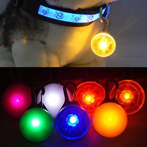 강아지 LED 목걸이 야광 팬던트 인식표 라이트 야간 불빛 밤 안전 산책 방울 목줄 등