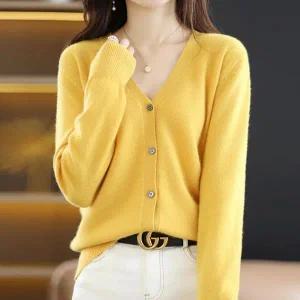 [하프클럽/]로진브이넥가디건