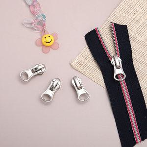 5개) 5호코일 실버 지퍼 슬라이더 지퍼머리 지퍼고리 슬라이드