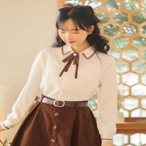 복고 학생 긴팔 경성의복 개화기 의상 블라우스 원피스 치마