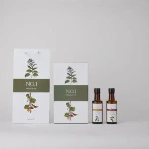 [앤오일](N.O.1) 특A급 저온압착 국산 참기름/생들기름 선물세트(180mlx2병)