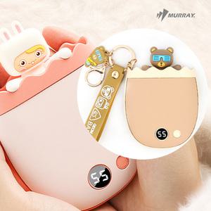 머레이 (캐릭터 키링_브라운베어) 양면 발열 보조배터리 충전식 손난로 전기 전자 핫팩 휴대용 손날로