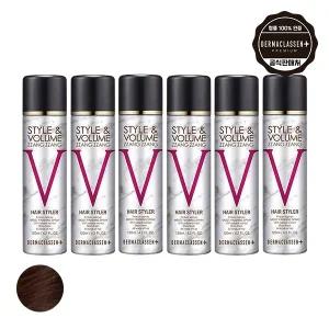 더마클라센 스타일앤 볼륨짱짱 흑채 스프레이 자연갈색 120ml x6