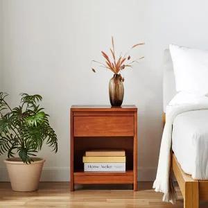 [나인홈가구]베네 원목 협탁 침대 옆 선반 미니 사이드테이블