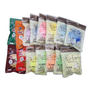 컬러 바핑 클레이 50g 15색세트 아이 점토 탱탱 천사 스노우