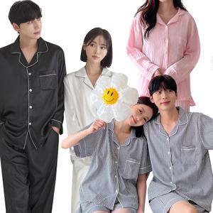 [어나더디]긴팔 반팔 커플잠옷 홈웨어 아이스팬츠 파자마파티 이지웨어 우정룩