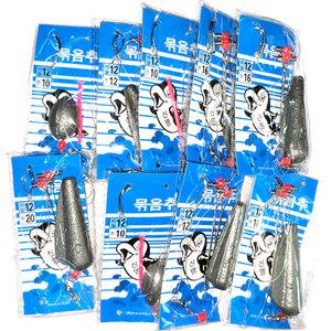 [마린피싱] 영도 묶음추 10봉 1SET/원투낚시/선상낚시/카드채비/목줄채비/바다/민물 담수겸용